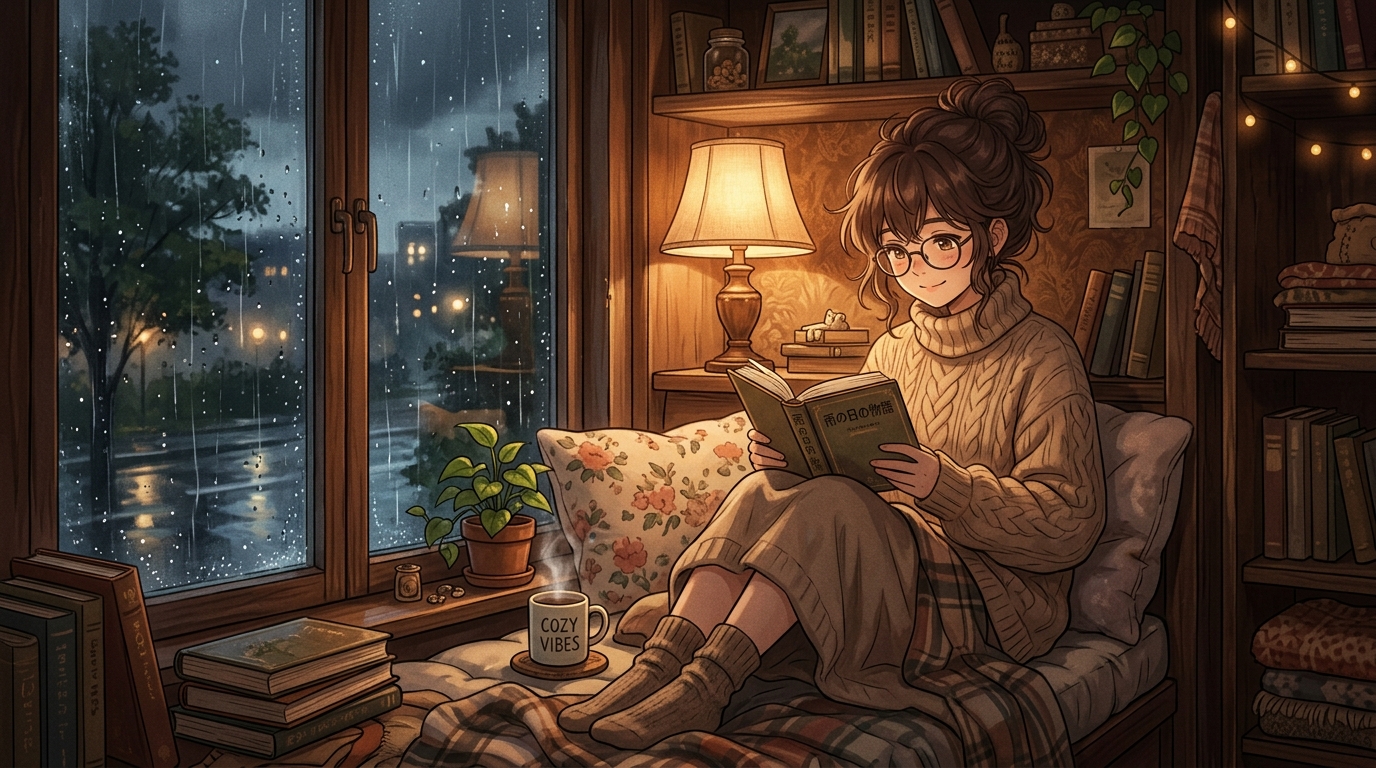 Download Anime Girl Reading Book Wallpaper | Anime · 4K Ultra HD Ultra HD wallpaper — 1376×768