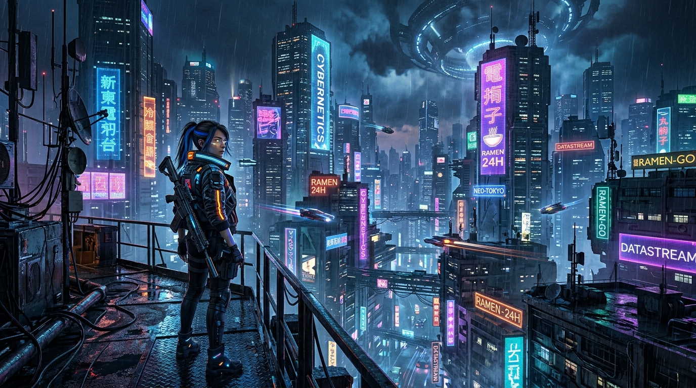Free Mobile HD Hd Wallpaper Cyberpunk Wallpaper for Desktop, Mobile & Tablet wallpaper — 1376×768