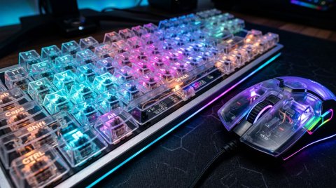 Gaming Mouse And Mechanical Keyb Background — Gaming Mobile HD Wallpaper wallpaper