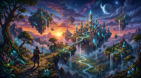 Fantasy Landscapes And Illustrat Background — Abstract Mobile HD Wallpaper wallpaper