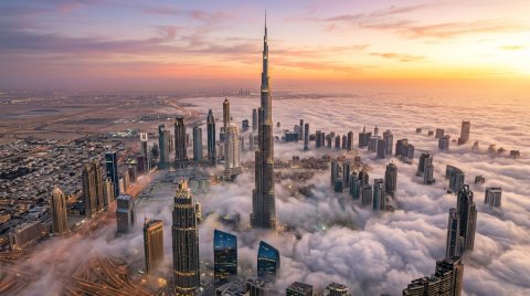 Burj Khalifa Above Clouds City Wallpaper — Free Mobile HD Download wallpaper