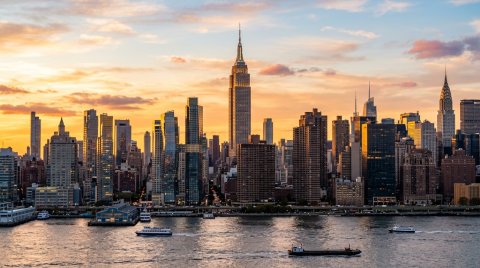Empire State Building Skyline View Background — City Mobile HD Wallpaper wallpaper