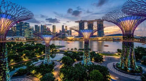 Download Futuristic Cityscape In Singapore Wallpaper | City · Mobile HD Ultra HD wallpaper