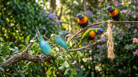 Animals Playful Birds Background — Animals 4K Ultra HD Wallpaper wallpaper