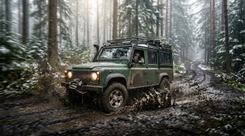 Stunning Off Road Vehicle Driving Through Wallpaper (Cars) — Mobile HD Free Background wallpaper