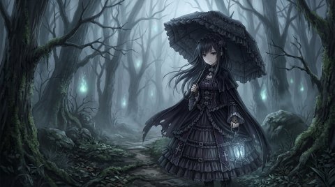 Download Anime Girl Holding Black Umbrella Wallpaper | Anime · 4K Ultra HD Ultra HD wallpaper