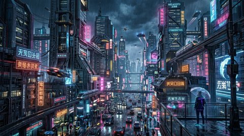 Futuristic Cyberpunk City At Night Background — City Mobile HD Wallpaper wallpaper