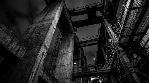 Industrial Architectural Detail Background — Dark Mobile HD Wallpaper wallpaper